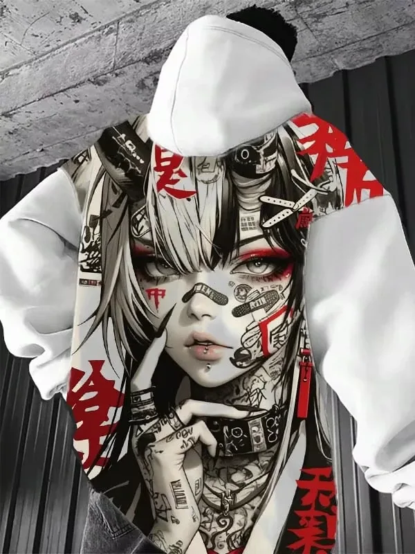 Japanese Anime 3d Print Hoodie Men Women Fashion Sexy Samurai Tracksuit Casual Hoodie Sweatshirt Autumn Winter Clothes Y2k Coat — image 4