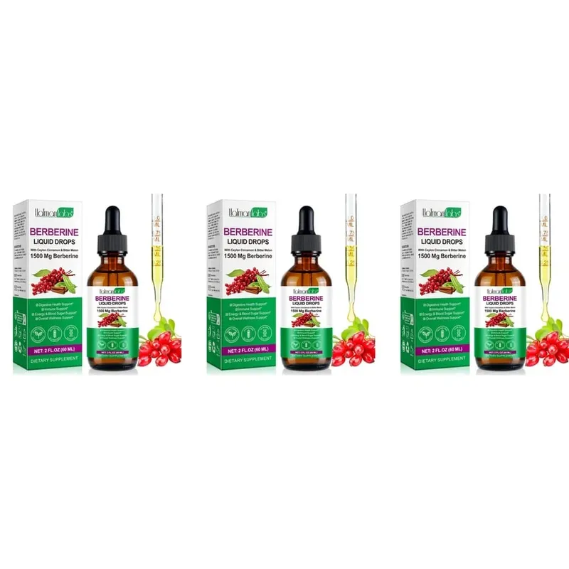 Holmanlabs Berberine Liquid Drops with Ceylon Cinnamon and Bitter Melon Digestive Health Support 1500 Mg Vegan Non-GMO 60 ML — image 9