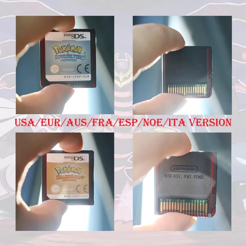 NOE/ESP/ITA/FRA/USA/EUR/AUS Version Pokemon HeartGold SoulSilver Platinum Diamond PearlVideo Game Card For DS 2DS 3DS Console — image 2