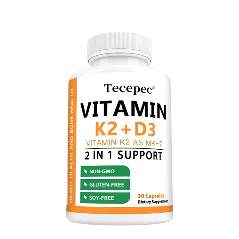 Vitamin D3 + K2 Softgels 2-in-1 Complex Bone Teeth & Immune Health Support Immune System Booster