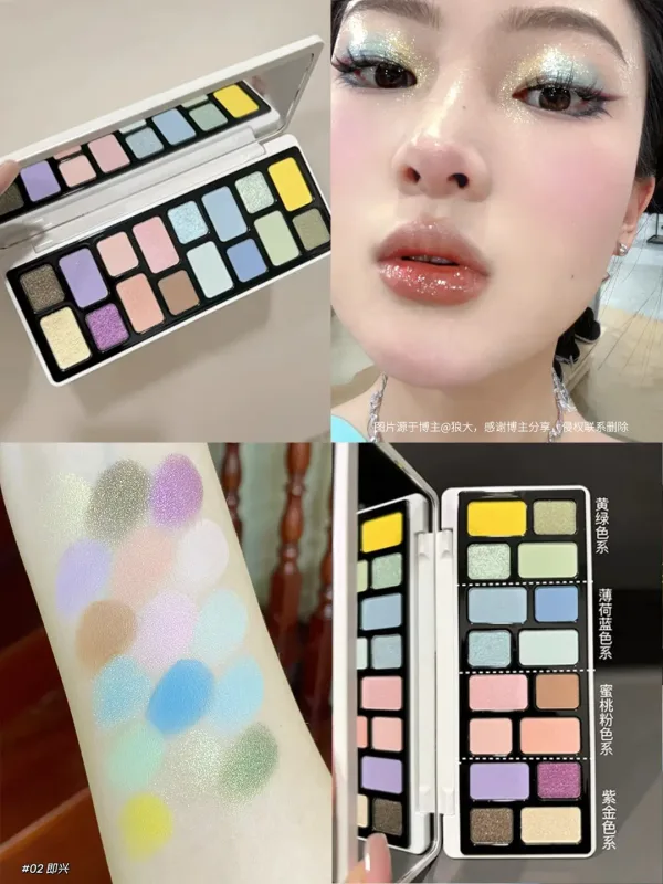 Cheeryep Aauthcntice Sell Qianyan 16 Color EyeShadow Palette Pink Brown Cowboy Blue Multicolor Matte Pearl Smoky Eye Makeup — image 13