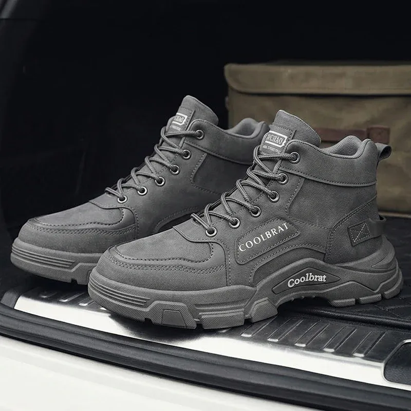 Spring/Summer Large Size Fashionable Mid-Cut Simple High-Quality Durable Comfortable Business Casual Outdoor Sports Men's Shoes — image 5
