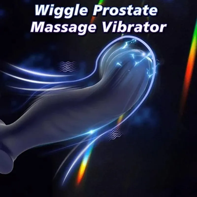 Vibrador anal bucking massageador de próstata com anel de pênis controle remoto vibratório butt plug cockring ânus brinquedo sexual para homens casal — image 4