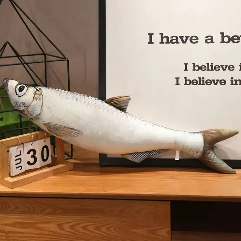 Perch Simulation Fish Plush Pillow Grouper Stuffed Cartoon Fish Plush Toy Soft Lovely Fish Anime Pillow Dolls Living Room — image 9