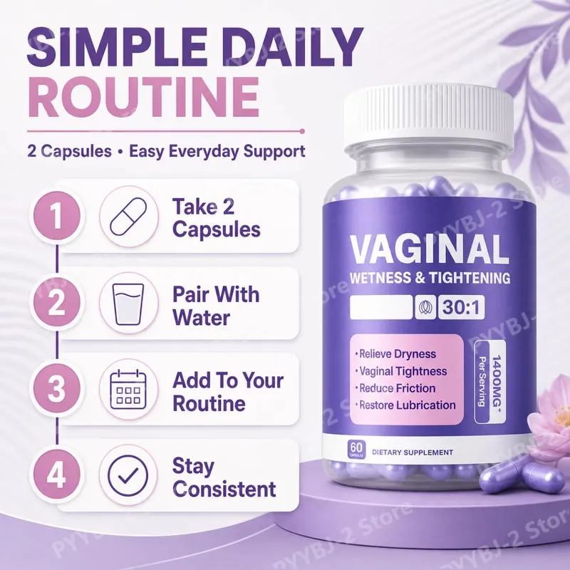 Women Vaginal Tightening Capsule Contain Maca Root & Fenugreek Support Elasticity PH Balance and Intimate Dryness Relief 60count — image 5