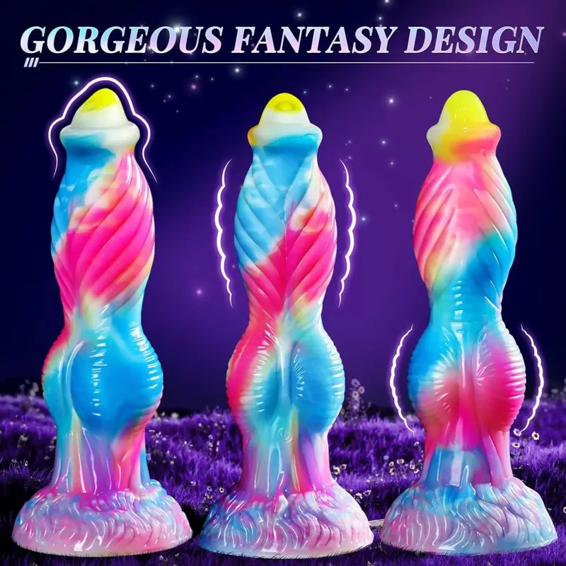 Thrusting Dragon Dildo Vibrator Sex Toys 10" 4IN1 Monster Remote Control Thick Dildo Suction Cup Dildo Anal Toys Adult Product — image 6