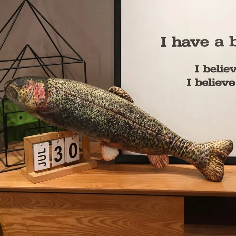 Sofa Cushion Perch Simulation Fish Pillow Stuffed Grouper Cartoon Fish Soft PP Cotton Fish Anime Pillow Gifts — image 14