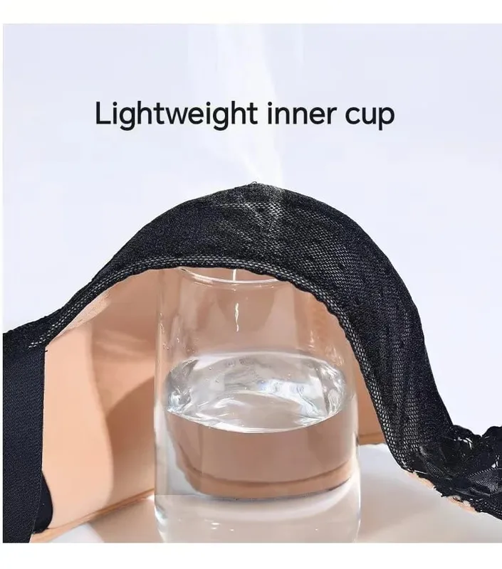 Plus Size Thin Bra Set for Large Busts D-H Cup Thin Breathable Maximum Support Anti-Sagging Lingerie For Women Full Coverage — image 5