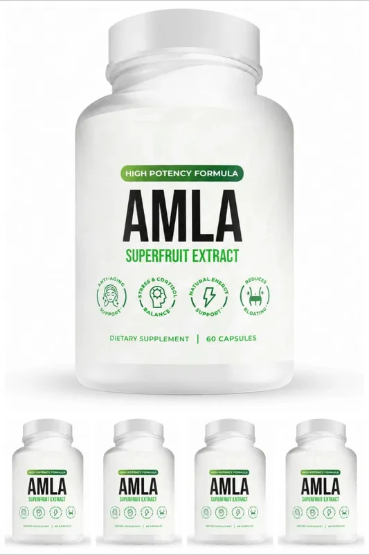 Amla Fruit Extract 1000mg Capsules Superfruit Supplement Energy Support 60 Capsules 30 Servings Vegan Non-GMO Gluten Free — image 12