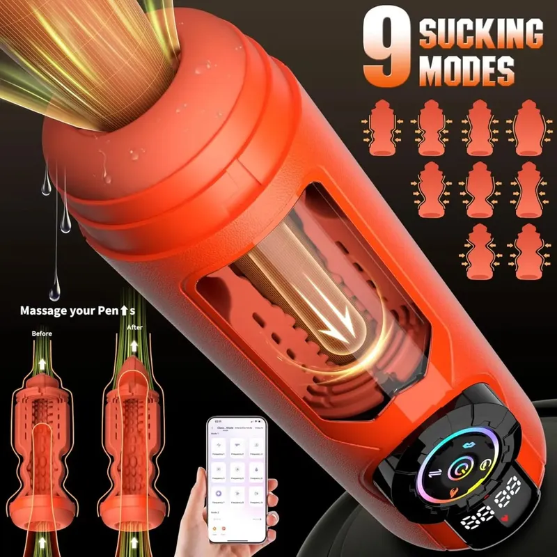 5 IN 1 Heating Male Masturbator Penis Pump Upgrade Male Sex Toys for Men AI Interaction APP Control Adult Sex Toy Machines Devic — image 2