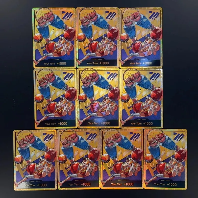One Piece OPCG English Golden Holographic 3D Textured DON card Straw Hat Crew x Lakers DON card Anime Collectible Cards — image 14