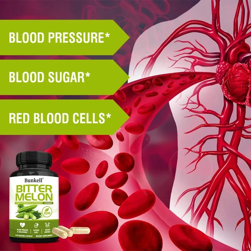 Organic Bitter Melon Extract Capsules - Blood Sugar Balance & Fat Burning Detox & Digestive Support Non-GMO 30/60/120 Counts — image 5