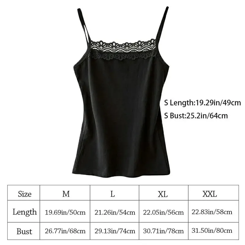Casual Spaghetti Strap Summer Tank Tops With Lace Slim Cami Top Shirt Sport Underwear Vest Corset for Women — image 6