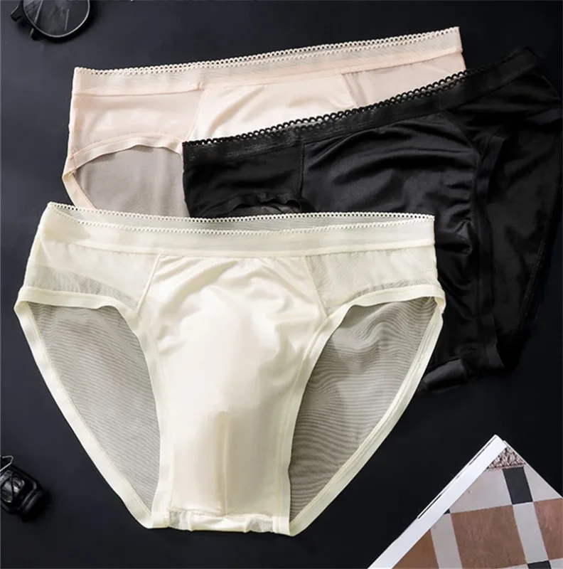 New adults 18 plus micro calzones hombres Ice silk mesh men's underwear 3D space sexy lingeries for man lace calzoncillos hombre — image 7