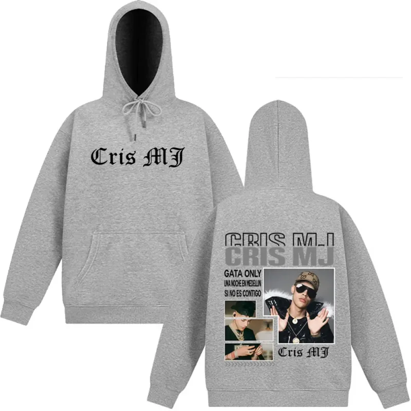 Rapper CRIS MJ Music Album Tour Merch Vintage Graphic Hoodies Men Women Hip-hop Long Sleeve Tracksuit Casual Oversized Pullover
