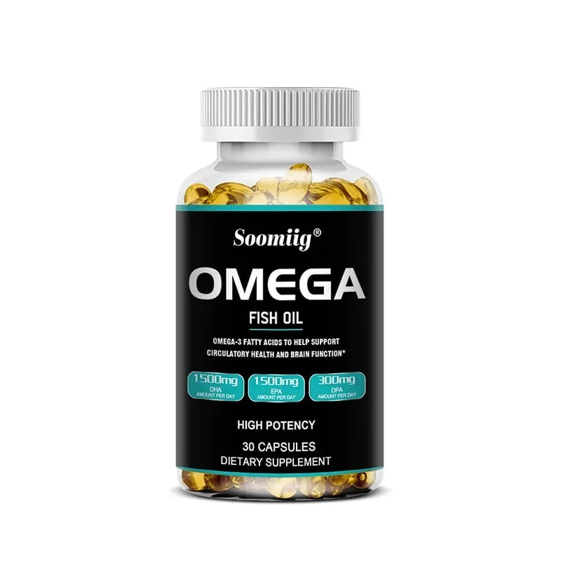 Omega 3 Fish Oil Softgels 3300mg Υψηλής Δυναμικότητας με EPA & DHA Υποστηρίζει Ενέργεια Εγκεφαλική Καρδιά Άρθρωση Οφθαλμών Δέρμα & Ανοσία Υγεία