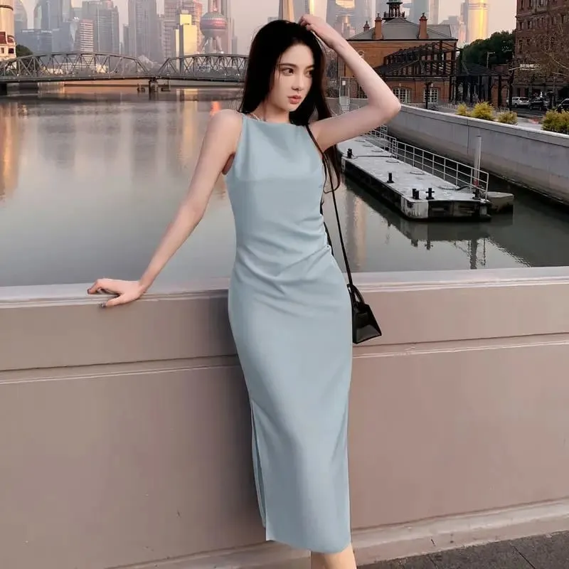 Fashion Sexy Dress 2026 Woman Elegant Party Dresses Women's Casual Dresses Long Summer Youth Beach Resort Look Slip Clothing — image 2