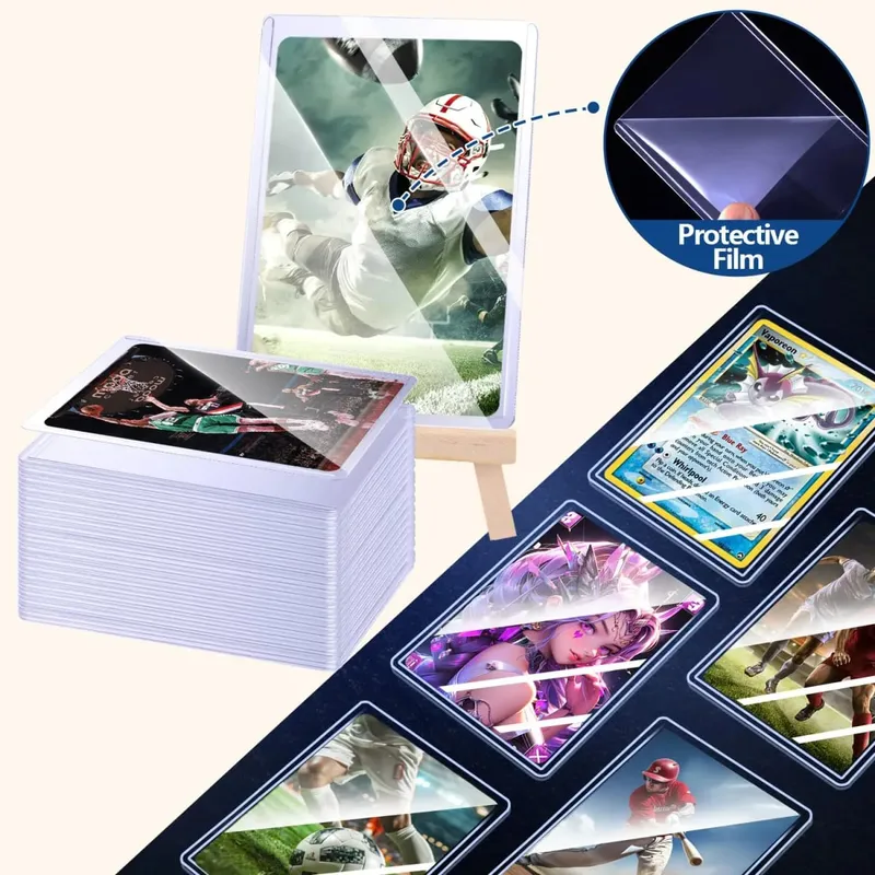 25-100pcs Hard Card Sleeves Anti Scratch Holder Top Loaders Protector Fit For YuGiOh Pokemon Sports Collect Cards Storage Toy — image 2