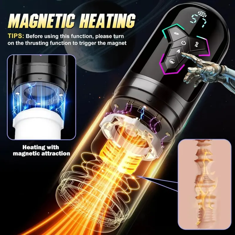 Telescopic Sucking Male Masturbator Sex Toys for Men Artificial Vagina Blowjob Adults Pocket Pussy Piston Automatic Mastubator