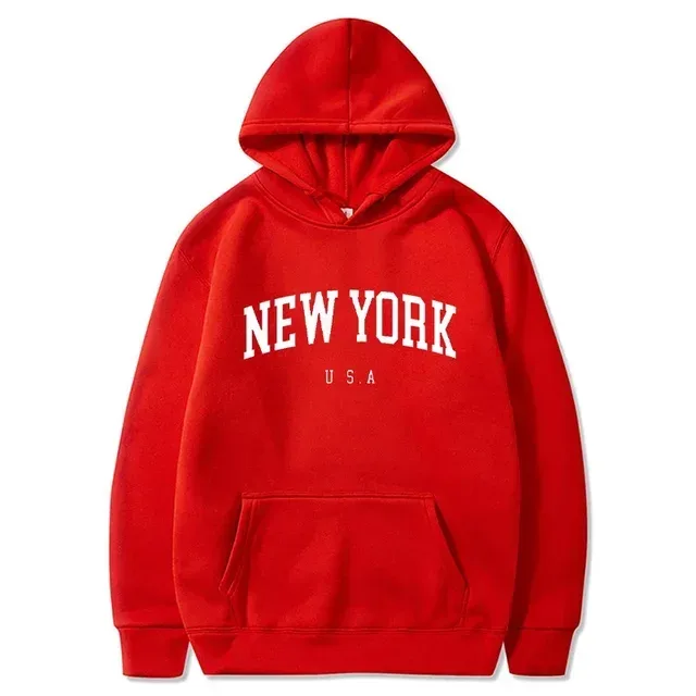 Women New York U.S.A City Hoodies Fashion Letter Printed Graphic Sweatshirts Loose CasuaMen l Harajuku Hooded Pullover Sportwear — image 35