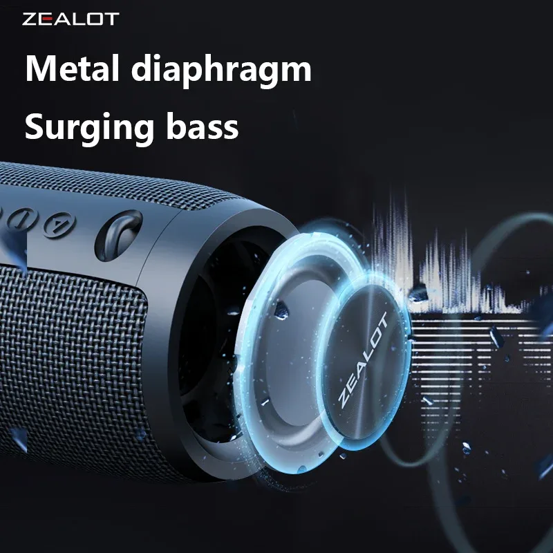S51 Pro 40W Wireless Speakers Outdoor Portable Subwoofer Speaker 5200mAh Battery 24 Hours Playtime Loud Stereo.