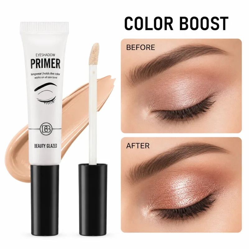 1PC Eyeshadow Makeup Primer Smooth & Crease-Resistant Eye Makeup Waterproof Long-Lasting Wear Translucent Shade Eye Base Primer