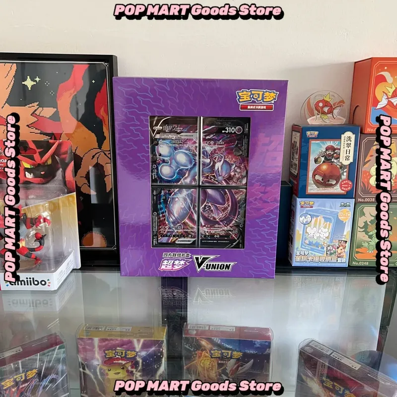 W magazynie 100% oryginalna karta Pokemon Ptcg kwartet sprzęgło V-Union pudełka na prezenty Pikachu Big Gather Moru Baker Mew-Two Ptcg Box