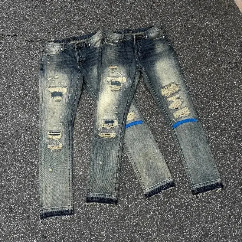 Brand New Undercover Washed Thunderbolt Fit Straight PANT Jeans Cotton Denim Pants Comfort Casual Jeans Size 1 2 3 #E137 — image 2