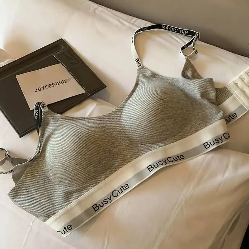 Hot Selling Letterless Lingerie Set Small Chest Lift Wireless Shaping Anti Sagging Activewear Comfy Women Bra Panty — image 12