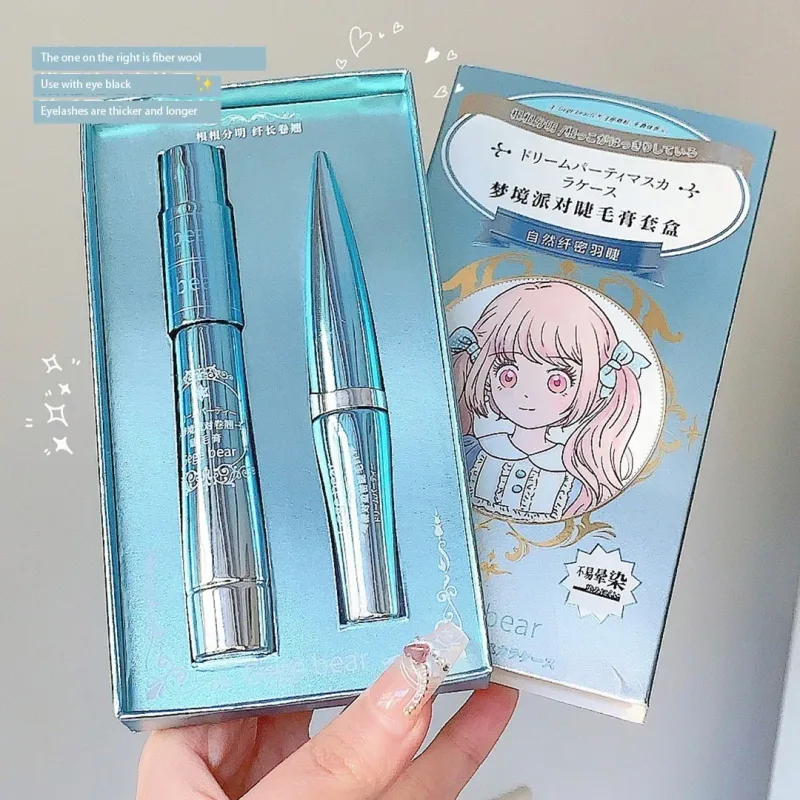 ผ้าไหมเส้นใย Lash มาสคาร่ากันน้ำ Long Lasting Extension ขนตายาว Curling มาสคาร่าขนตาสีดำแต่งหน้าเครื่องสำอาง — image 3
