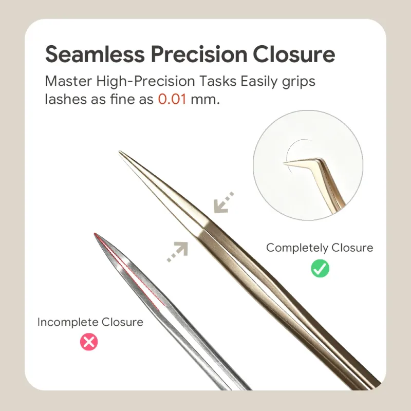 Anti-Slip Eyelash Extension Tweezers Steel High-Density Fiber Tip Eyelash & Eyebrow Professional Precision Makeup Tools — image 4