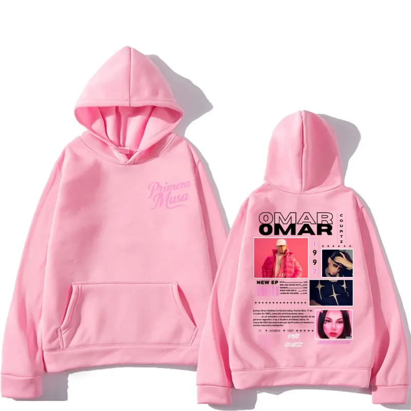 Omar Courtz First Muse Album Tour Merch Fashion Hoodies for Men and Women Hip Hop Hooded Sweatshirts vintage Oversized Pullovers — image 8