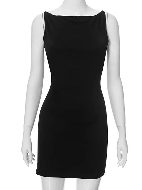 Women's Sleeveless Mini Wrap Dress Y2K Basic Casual Fashion Summer Sexy Elegant Club Party Evening Outfit 2025 — image 5