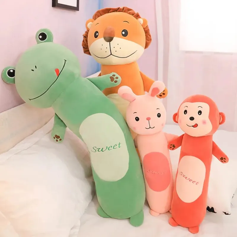 Soft 50/70cm Cute Bantal Monkey Cat Animal Bolsters Lion Rabbit Peluk Pillow Home — image 3
