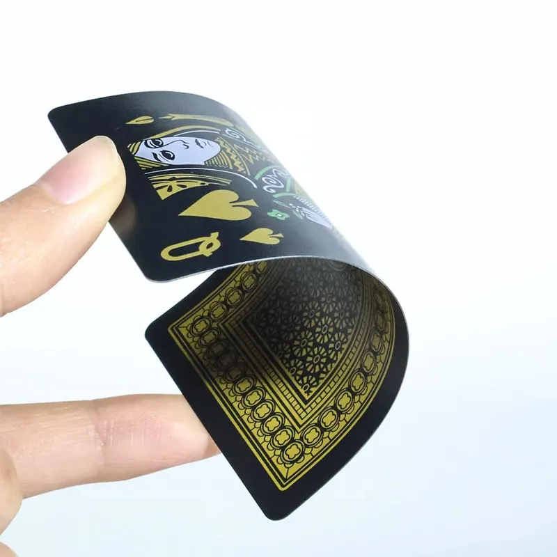優質黑金撲克牌 PVC 塑膠防水耐用撲克牌大字符撲克牌適合派對 — image 4