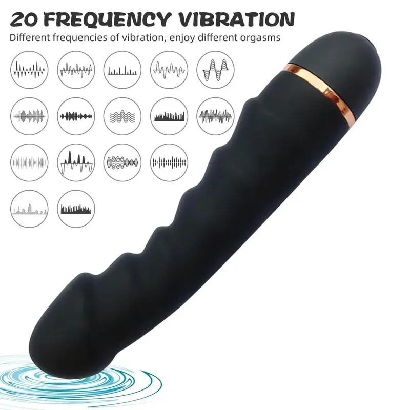 20 režimů Vibrátor Měkké silikonové dildo Realistický penis Silný motor Bod G Klitorální stimulátor Ženský masturbátor Sexuální hračky pro dospělé — image 2