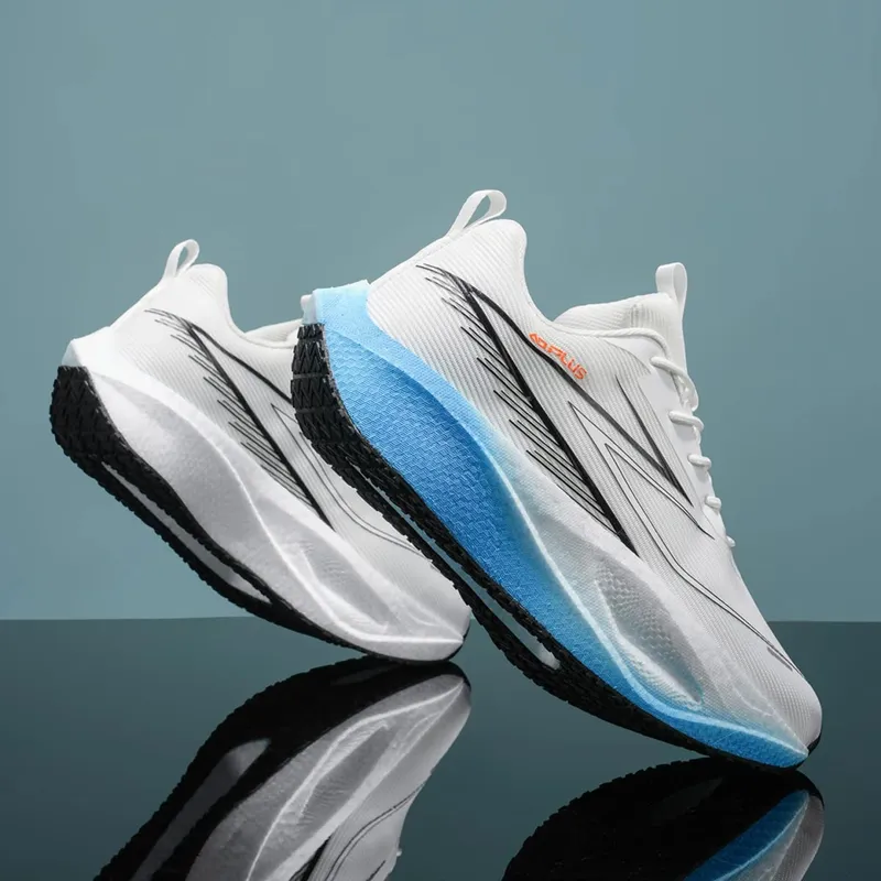Men Running Shoes Carbon Board Marathon Sports Men's Speciality Sneakers Lightweight Women's Comfortable Athletic Nonskid Shoes — image 5