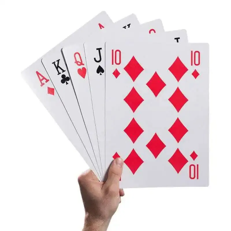 Giant Playing Cards Jumbo Size Oversized Carnival Birthday Wedding Party Favors Fun Challenges Company Team Building Games Props