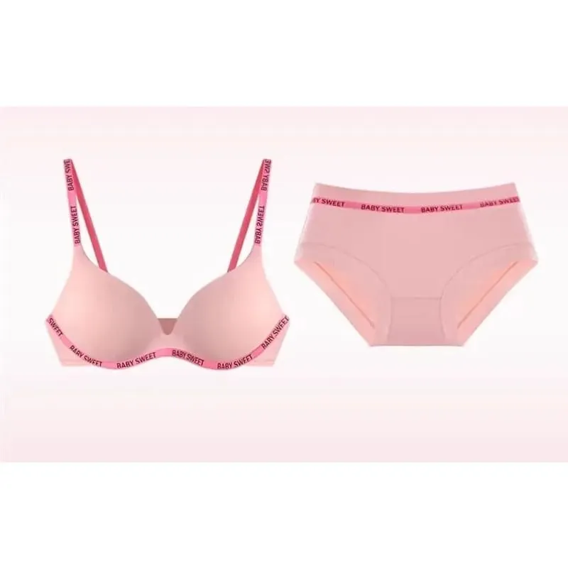 Hot Dopamine Bright Color Seamless Lingerie Set Sexy Push Up Small Breast Enhancer Wireless Comfort Daily Wear Plus Size 32-38 — image 2