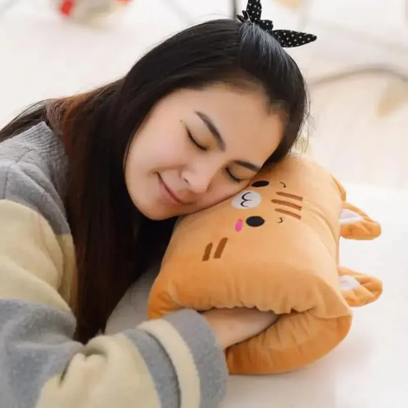 Creative Cushion Hand-Warming Plush Gift Pink Bear Children's Plush Pillow Hand-Warming Gloves Adult Cartoon Nap Pillow — image 9