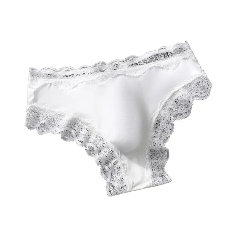 Men Panties For Men Lace Trim Briefs Breathable High Elastic 3D Convex Pouch Underpant Sexy Thin See Through Underwear — image 10
