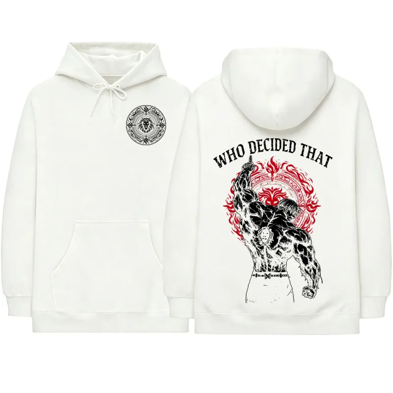 Anime The Seven Deadly Sins Escanor Manga Hoodies Men's Women Clothing Fashion Fleece Long Sleeves Hooded Sweatshirts Streetwear — image 7