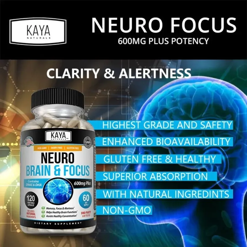 Neuro Brain for Memory & Focus - Nootropic Brain Support Supplement Focus & Concentration & Cognitive Function