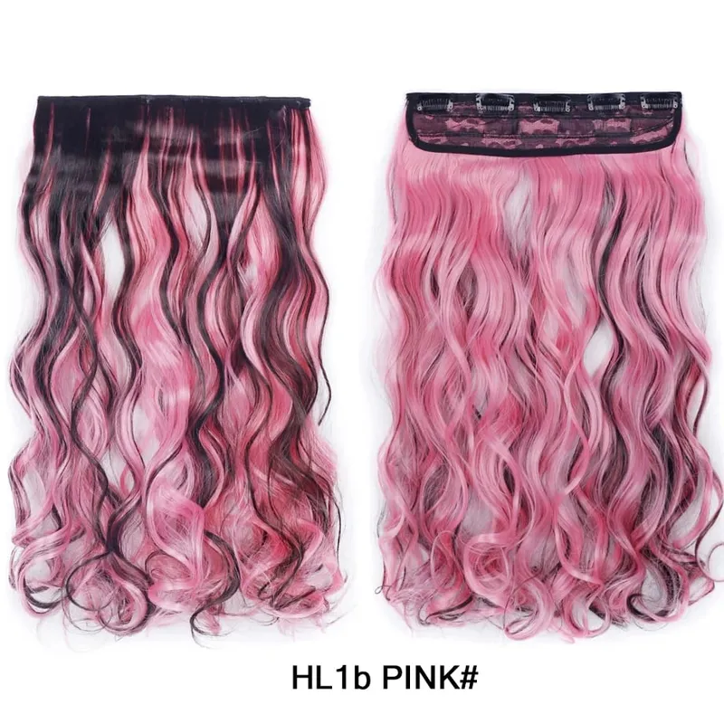 Water Wavy Clip in Hair Extension Synthetic Hair Highlight Silky Soft Natural Look with Invisible Lace Weft Hairpieces for Women — image 8