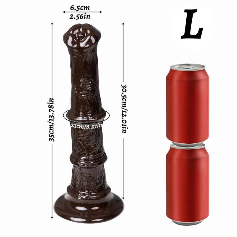 Extra Long Anal Plug Horse Dildos for Masturbating Vagina Anal Massager G-Spot Stimulator Butt Plug Adult Sex Toys for Women Men