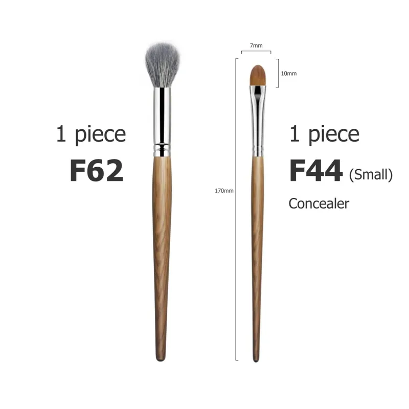 Kit de pinceaux de maquillage pour le visage, petit pinceau de Contour, bronzant, Blush, doux et moelleux, poils de chèvre naturels — image 15