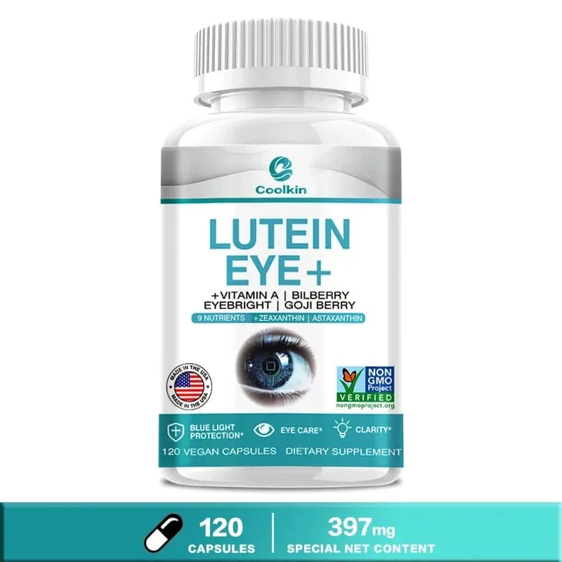 Luteïnesupplement - Vitamine A + Bosbes Ogentroost + GO JI Wolfberry om vermoeidheid en droogheid van de ogen te verlichten Capsules