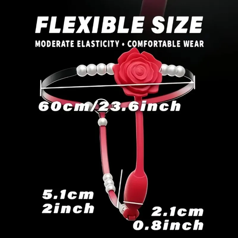 Women Couples Rose Pearl Thong App Wearable Panty Vibrator BDSM Grinding Vibrating Panties Couple Female Adult Sex Toys Games — image 6