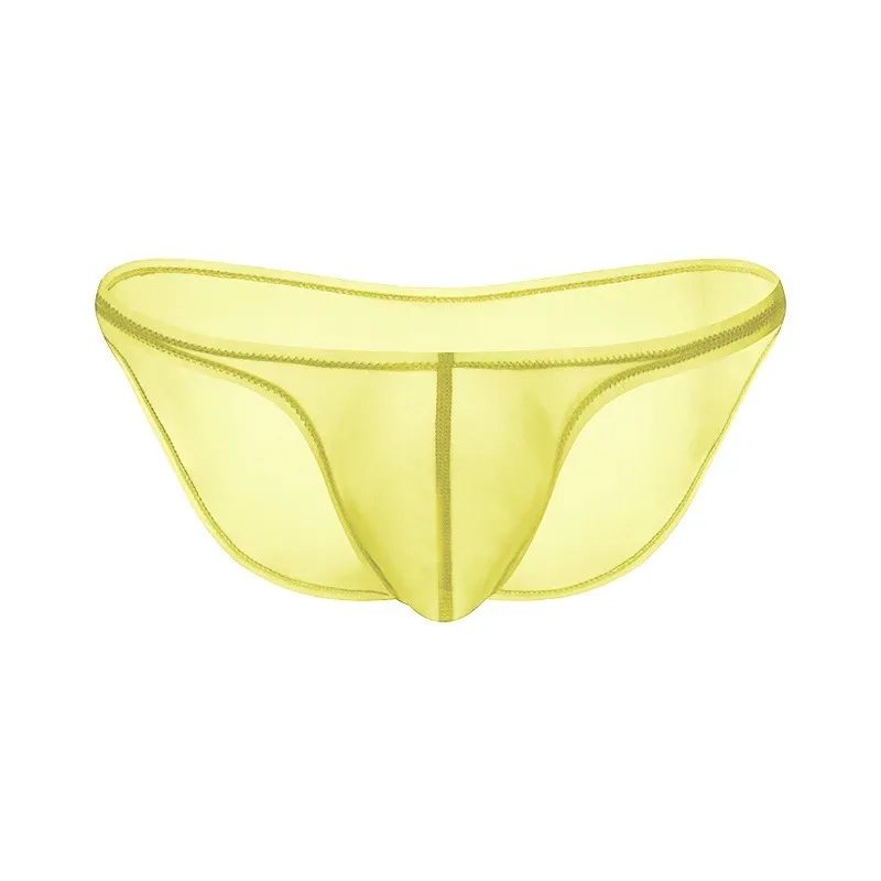 Sexy Mens Underwear Ice Silk Briefs Low Rise Transparent Bikini Panties Breathable Quick Dry Mesh Lightweight Undergarments — image 15