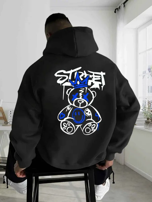 Weird Face Graphic Printing Autumn and Winter Pure Cotton Men's and Women's Hoodies Outdoor Street Sports Training Brand Trendy — image 4